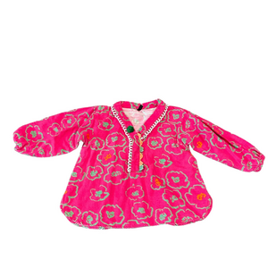 4/20$ Bright Pink Floral Kids Blouse size 3-4 yrs